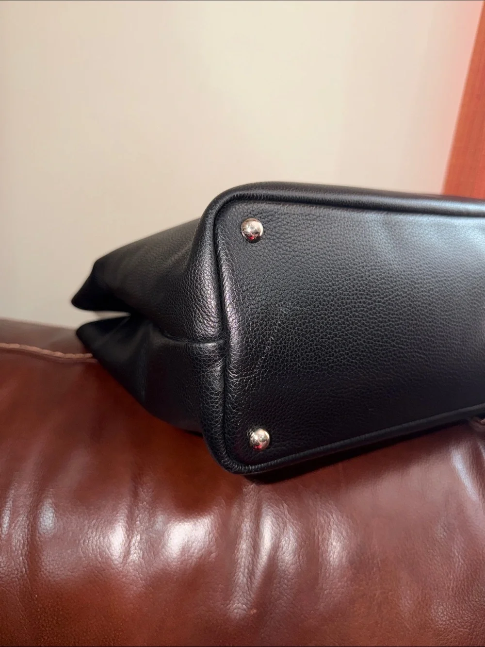 ‼️Longchamp Le Foulonne Black Leather Shoulder Bag